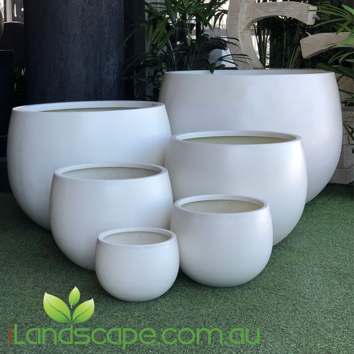 mega plant pots Mega Belly Pot – Plain Finish | Large Modern Planter